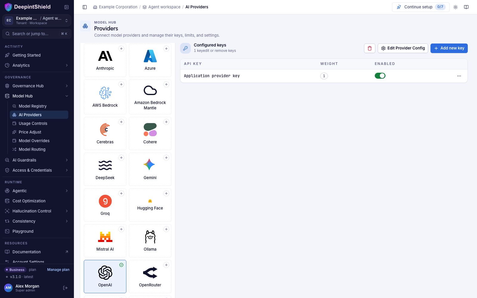Configuration via UI