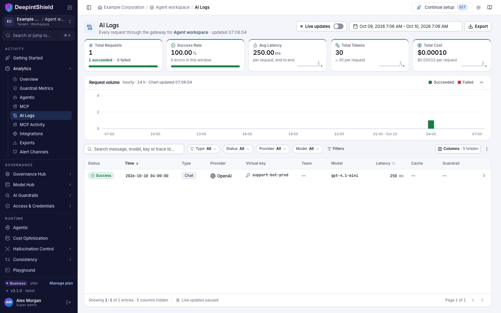 Advanced Log Filtering Interface