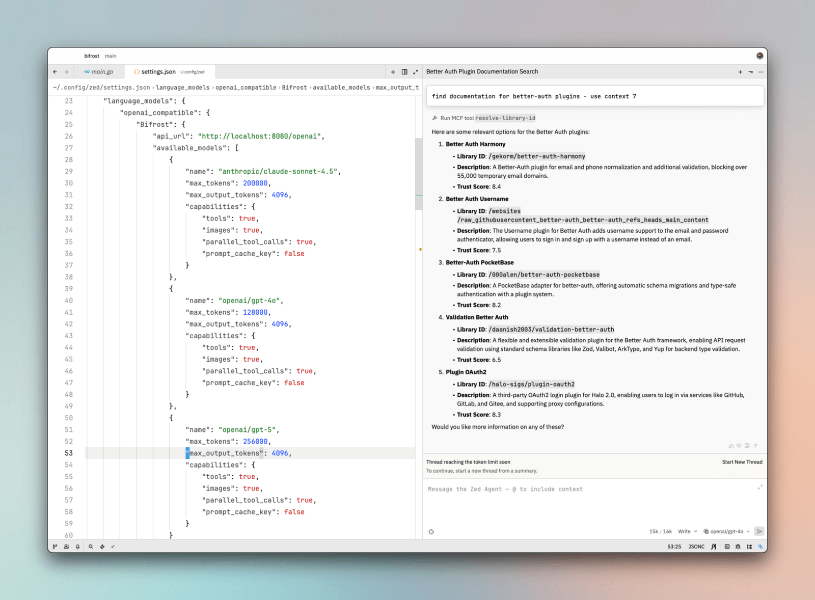 Zed editor integration